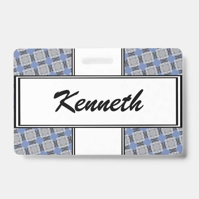 Faded Circle Grid by Kenneth Yoncich Badge (Front)