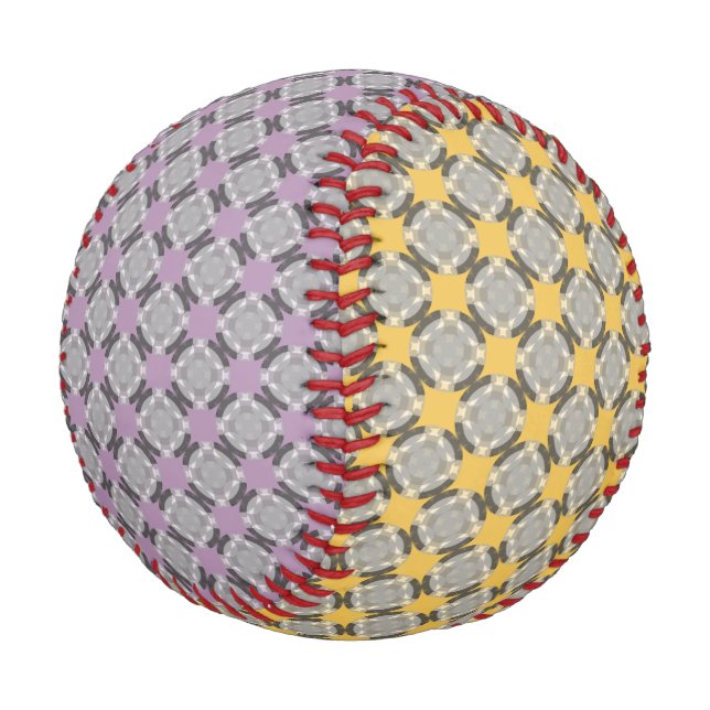 Faded Circle Grid by Kenneth Yoncich Baseball (Angled)