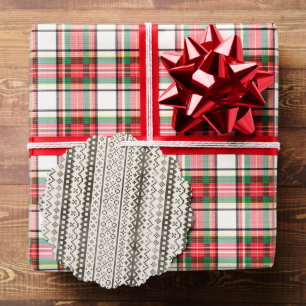 Faded Fair Isle Knit Watercolor Cabincore black Ornament Card