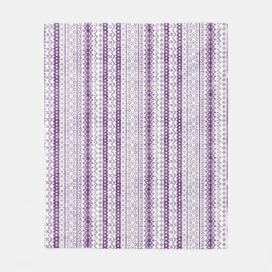Faded Fair Isle Knit Watercolor Cabincore purple Fleece Blanket