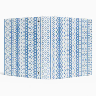 Faded Fair Isle Knitwear Watercolor Cozy Cabincore Binder