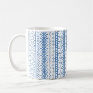 Faded Fair Isle Knitwear Watercolor Cozy Cabincore Coffee Mug