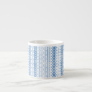 Faded Fair Isle Knitwear Watercolor Cozy Cabincore Espresso Cup