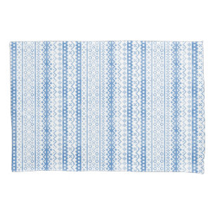 Faded Fair Isle Knitwear Watercolor Cozy Cabincore Pillowcase