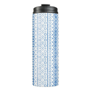 Faded Fair Isle Knitwear Watercolor Cozy Cabincore Thermal Tumbler