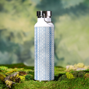 Faded Fair Isle Knitwear Watercolor Cozy Cabincore Water Bottle