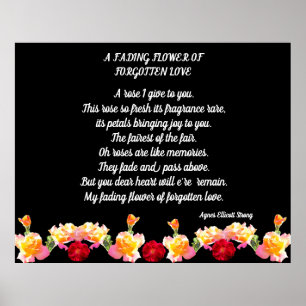 FADED FLOWER FORGOTTEN LOVE POSTER