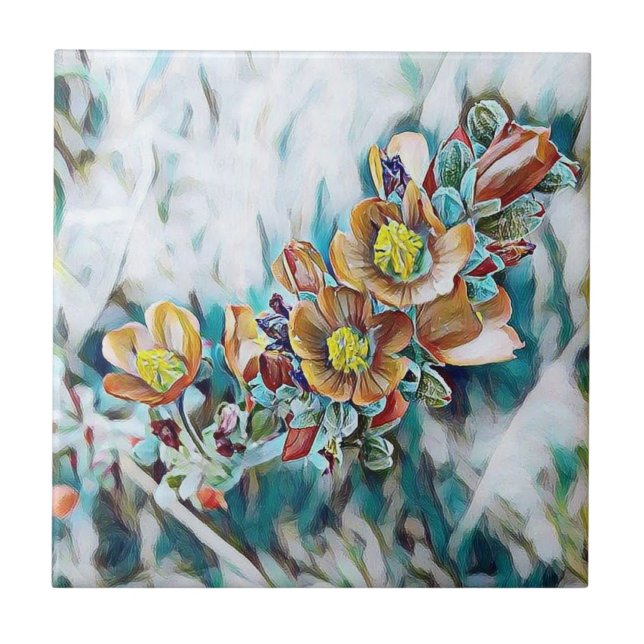 Faded Flowers - Tile (Front)