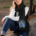 FADED GENES chow Tree of Life Chiffon Scarf<br><div class="desc">This beautiful Chow and Tree of Life design was inspired by my love of indigo-dyed textiles. I have always been drawn to these shades of blue and they are working their magic on so many different items in my Zazzle Boutique.</div>