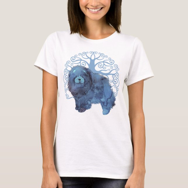 FADED GENES Chow  TREE OF LIFE front design T-Shirt (Front)