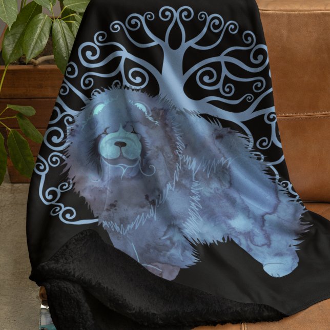 FADED GENES Chow  TREE OF LIFE  Sherpa Blanket (Creator Uploaded)