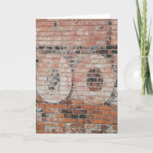 Faded Ghost Sign Letters Card