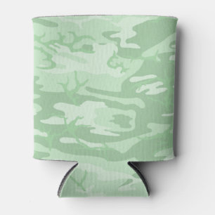 Faded Green Camo Can Cooler