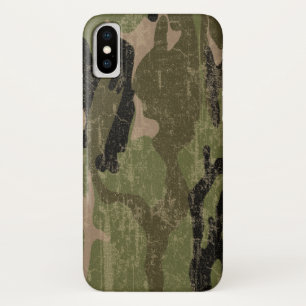 Faded Green Camo iPhone X Case