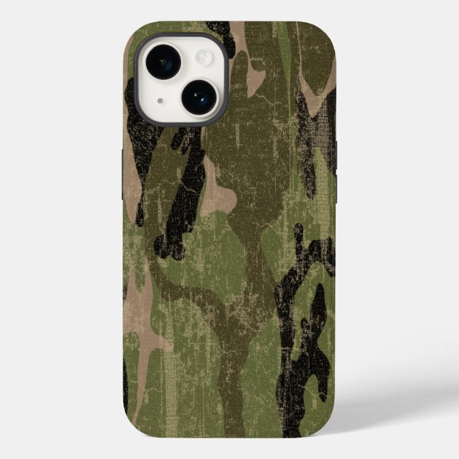 Faded Green Camo Case-Mate iPhone Case (Back)