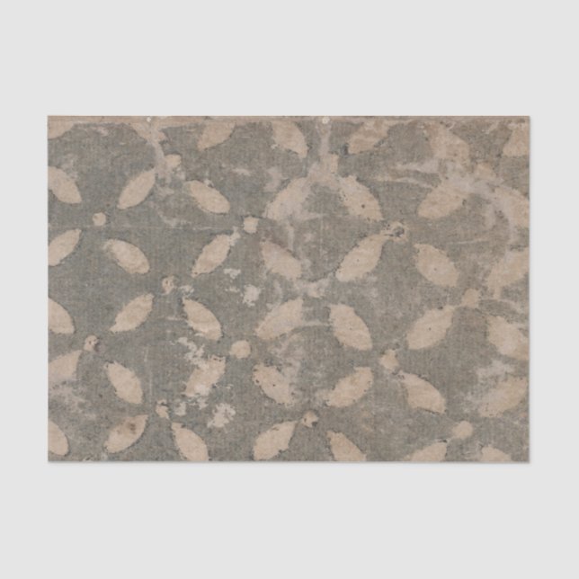 Faded Green Flora Decoupage Paper (Front)