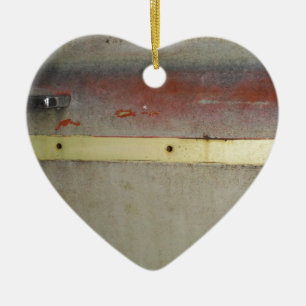 Faded Green, Red, Blue & Yellow rusted Ceramic Ornament