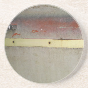 Faded Green, Red, Blue & Yellow rusted Coaster