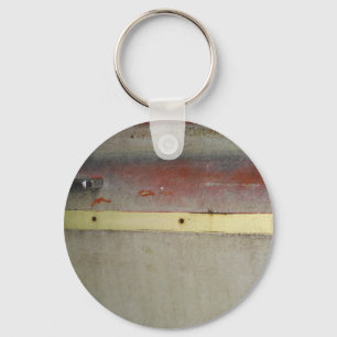 Faded Green, Red, Blue & Yellow rusted Keychain