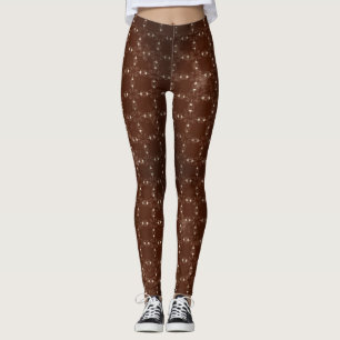 Faded Heart Lace Pattern Leggings