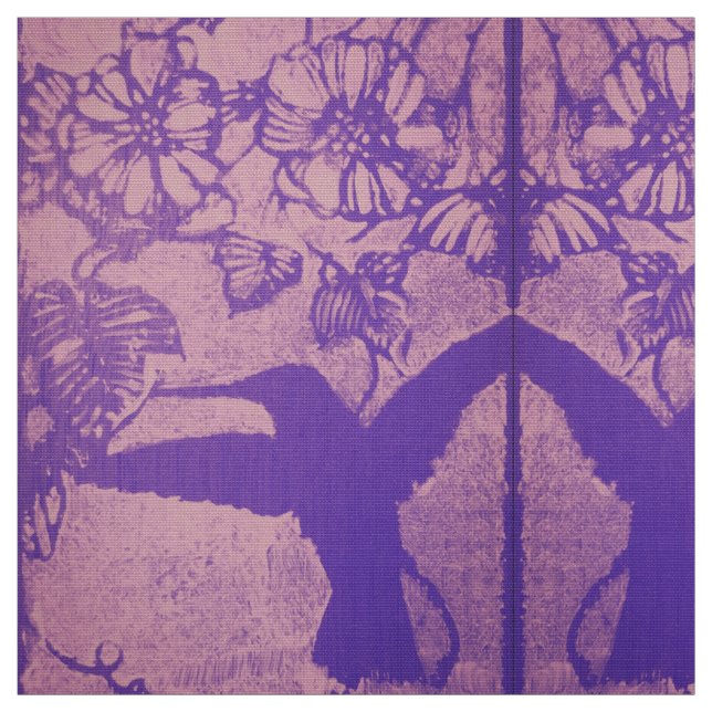 Faded Lavender Hummingbirds Fabric (Swatch)