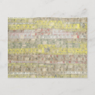 Faded Measuring Tape Background Postcard