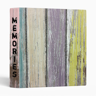 Faded Paint On Rustic Wood Binder