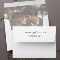 Faded Photo Pre-Printed Return Address 5x7