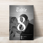 Faded Photo Vintage Newspaper Elegant Wedding Table Number<br><div class="desc">This elegant table number would be a great addition to your wedding celebration. Easily add your own details by clicking on the "personalize" option. 🌸 PLEASE NOTE: The size of this card is 3.5" x 5". If you’d like a larger size, please contact me before 💖 making your purchase. 📨...</div>