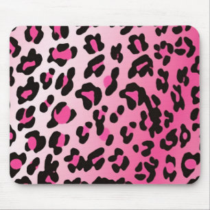 Faded Pink Fantasy Leopard Spots Pattern Mouse Pad