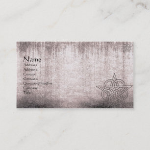 Faded Pink Pentacles Pagan grunge Business Card