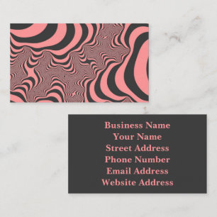 Faded Pink Zebra Stripes Business Card