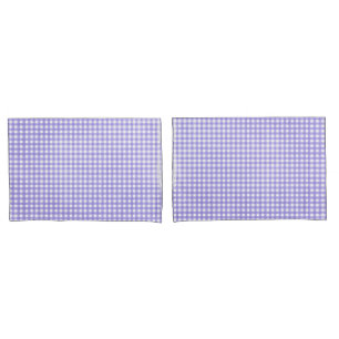 Faded Purple and White Gingham Pattern Pillowcase