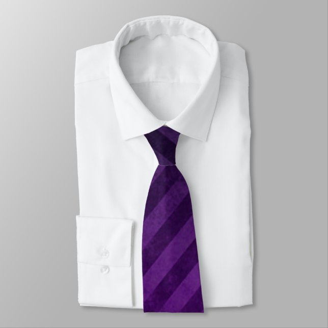 Faded Purple Stripes Tie (Tied)
