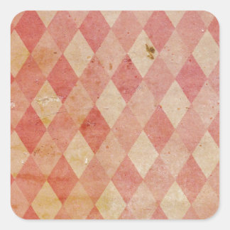 Faded red argyle wallpaper pattern square sticker
