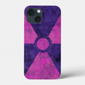 Faded Red Radiation Symbol iPhone 13 Mini Case