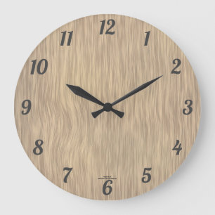 Faded Rustic Woodgrain Look Clock