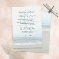 Faded Sea Coastal Wedding Felt Paper