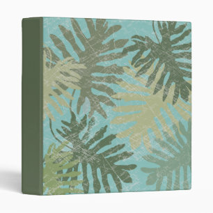 Faded Tropical Leaves Binder