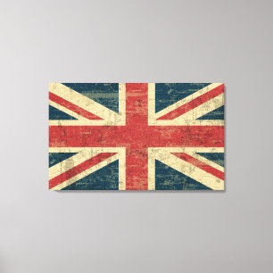Faded Union Jack Canvas Print