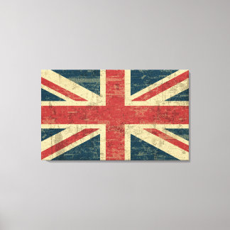Faded Union Jack Canvas Print