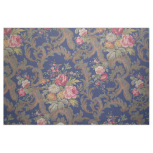 Faded vintage Victorian style floral chintz Fabric