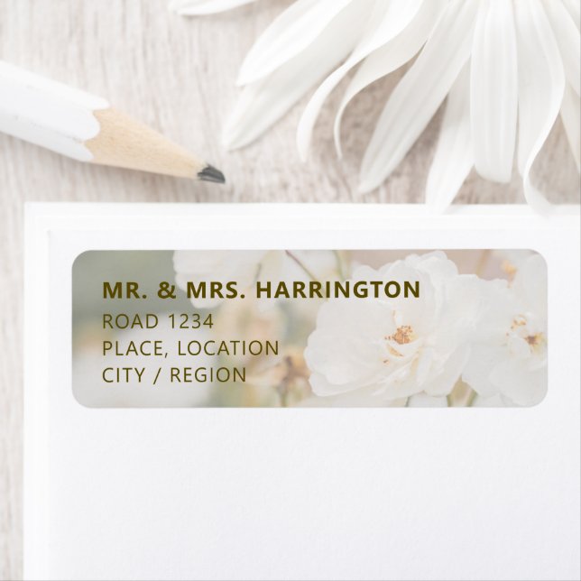 Faded White Rose Photo Background Elegant Wedding (Insitu)