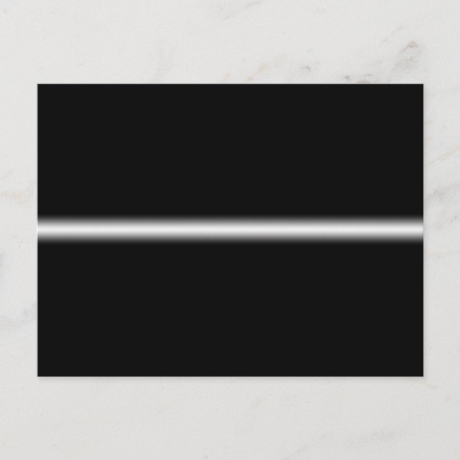 Faded White Stripe on Black Postcard (Front)
