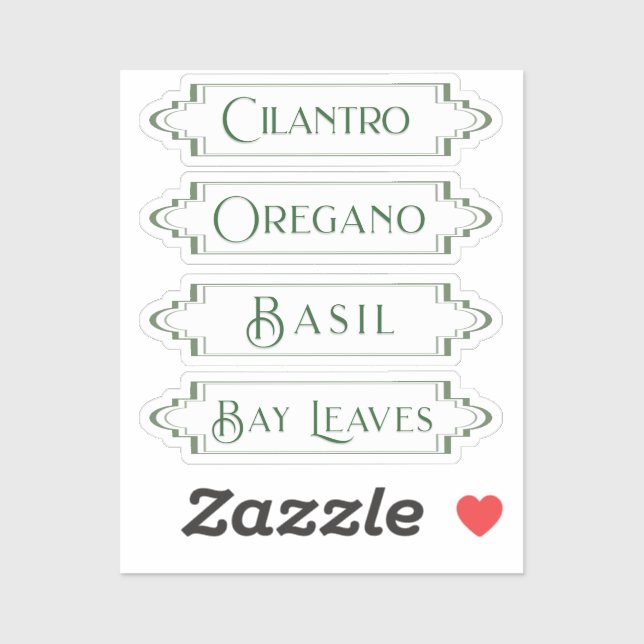 Fadeproof and Waterproof Italian Herb Tag Stickers (Sheet)