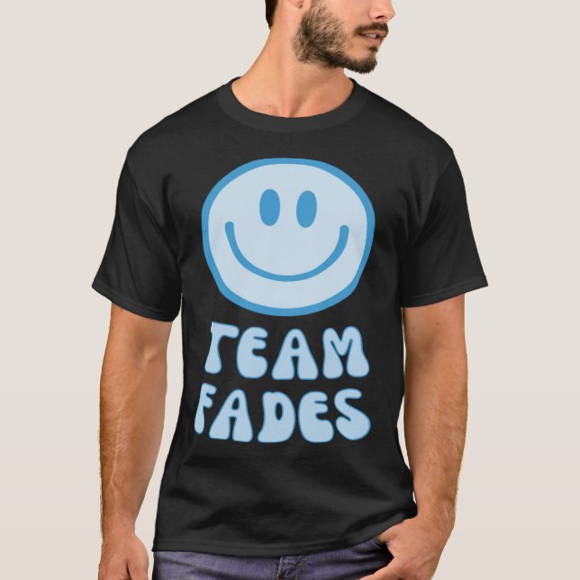 Fades or Braids Gender Reveal Retro Team Fades T-Shirt (Front)