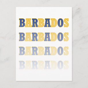 Fading Barbados Text Postcard