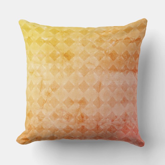 Fading Diamond Connections Vintage Pattern Design Throw Pillow (Front)