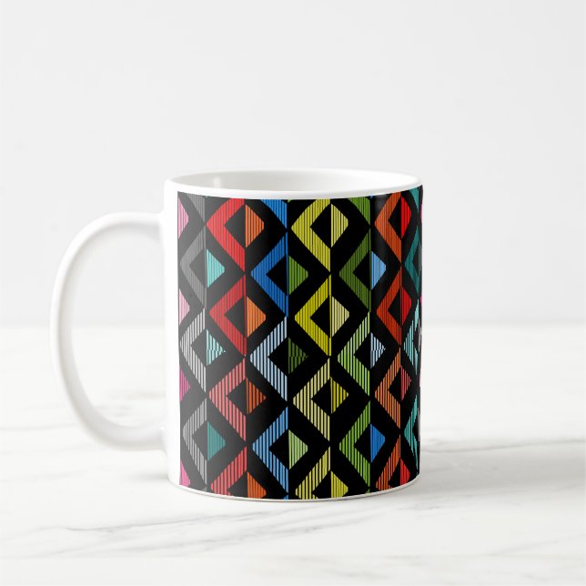 Fading Half-Diamonds  Coffee Mug (Left)