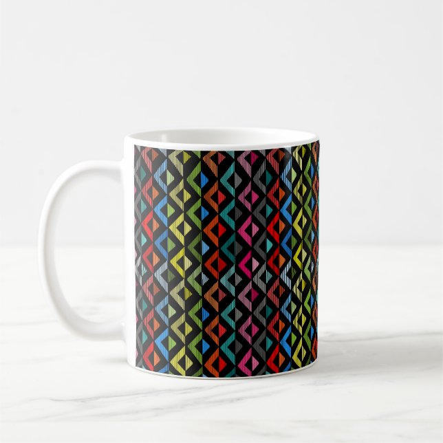 Fading Half-Diamonds  Coffee Mug (Left)